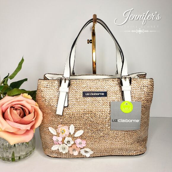 Liz Claiborne NWT Claudia Woven Mini Satchel - Picture 2 of 14